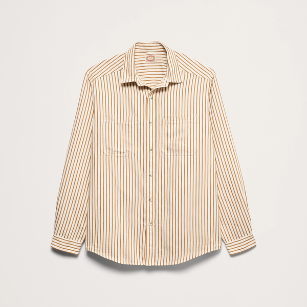 Banana Republic Archive Reissue Ticking Shirt in Cotton-Hemp
