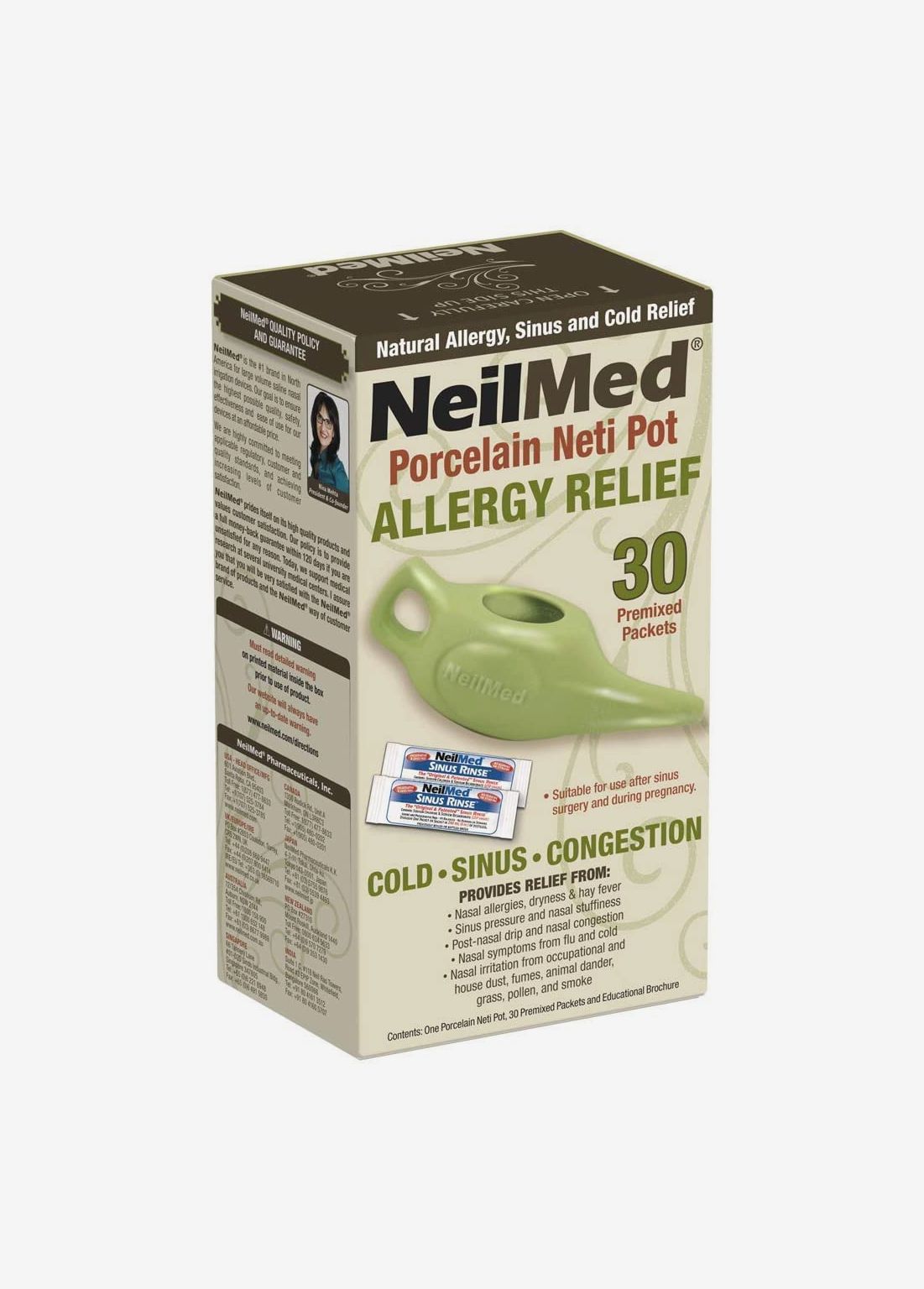 Posional 300ml Nasal Rinsing Nose Wash System Neti Pot for Allergic Rhinitis