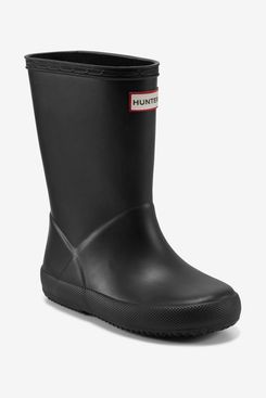 Hunter Kids First Classic Rain Boots - Black Waterproof Rubber Wellies