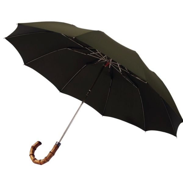 Whangee Cane Crook Handle Foldable Umbrella