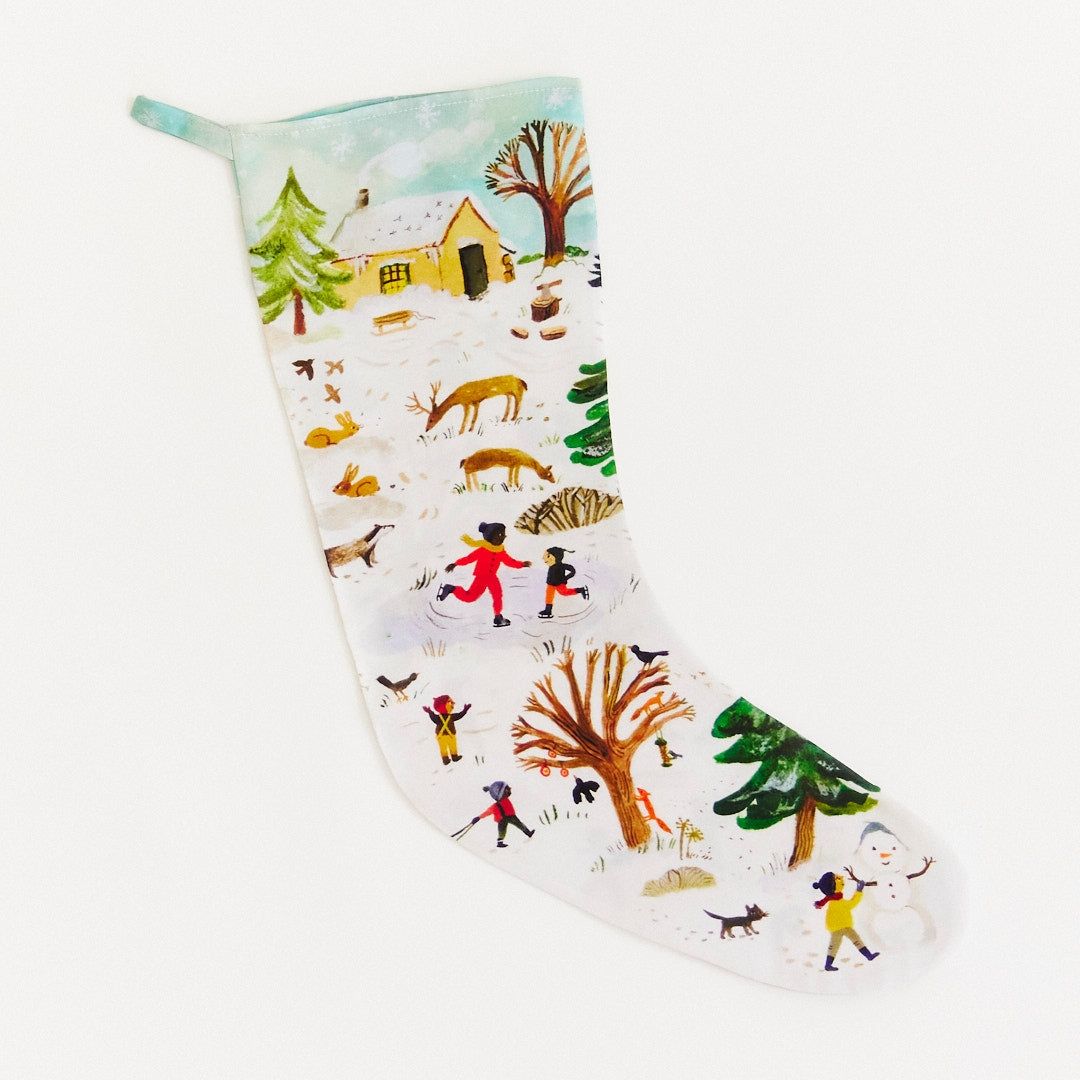 Sarah’s Silks Snowy Day Stocking, Illustrated by Gemma Koomen