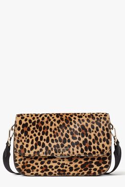 Kate Spade Buddie Leopard Haircalf Medium Shoulder Bag