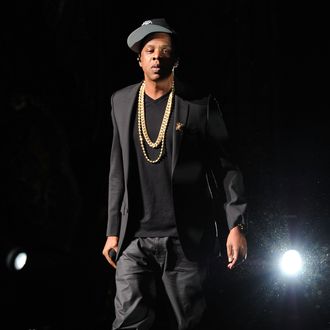 Jay-Z attends YouTube 2012 Upfronts Presentation at Beacon Theatre on May 2, 2012 in New York City.