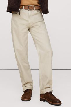 Banana Republic Men’s Straight Garment Dye Jean - Stone Twill Beige