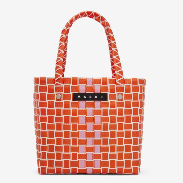 Marni Kids Orange Box Basket Bag