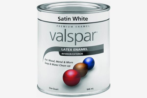 Valspar 65001 Premium Interior/Exterior Latex Enamel, 1-Quart, Satin White
