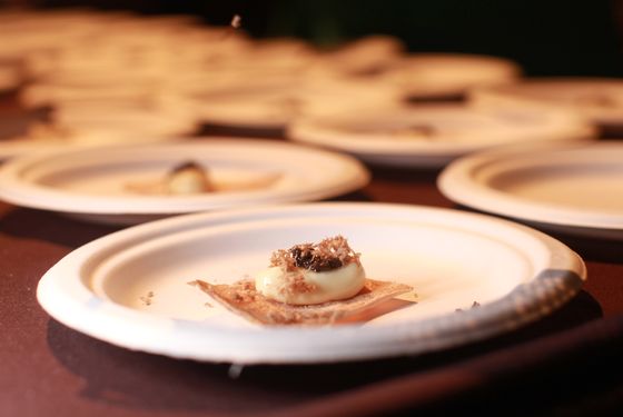 Kuzu chip with black truffle pate aligote from Bouley.