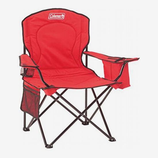 Coleman Portable Camping Quad Chair With 4-Can Cooler