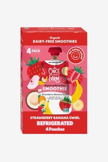 Once Upon a Farm Strawberry Banana Swirl Organic Dairy-Free Kids’ Smoothie