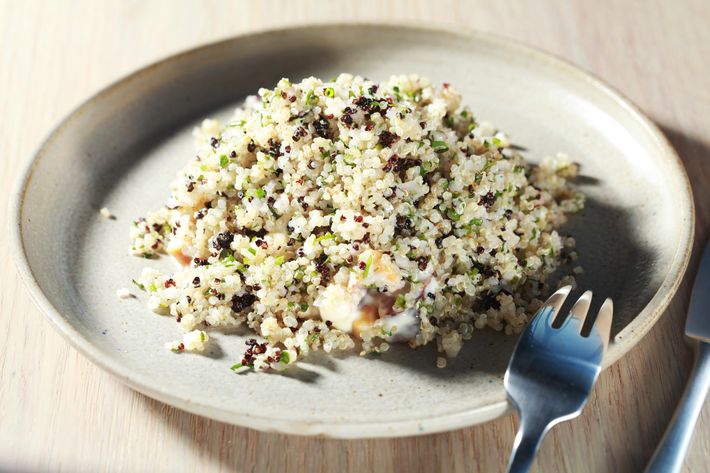 For all your healthy-ish salad needs: quinoa, banana, avocado, bacon, and cashew.