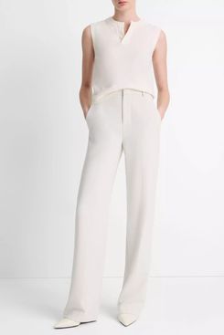 Vince Soft Sculpture High-Rise Straight-Leg Trouser