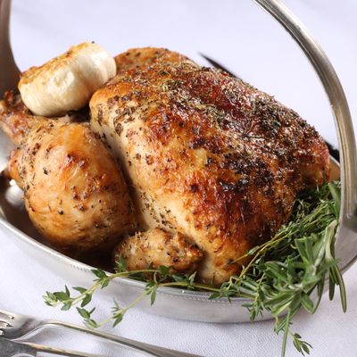 It doesn't get much better than this roast organic Zimmerman Farm chicken.