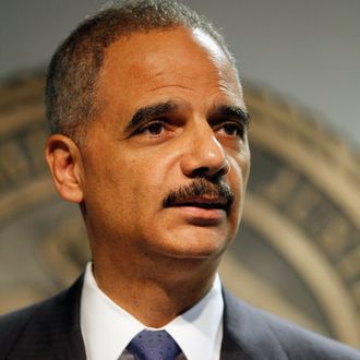 Attorney General Eric Holder addresses the media following a vote in the House of Representatives at the U.S. Attorney's Office Eastern District of Louisiana office on June 28, 2012 in New Orleans, Louisiana. The House has voted to hold Attourney General Holder in contempmt of Congress. 