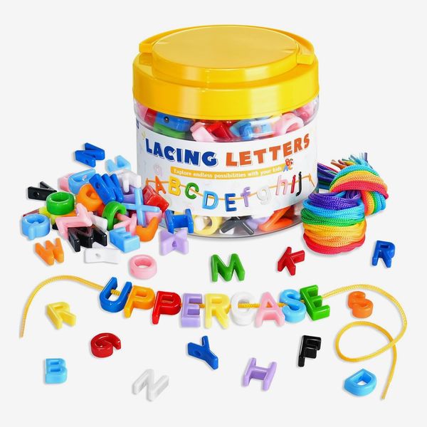 Lacing Letters Alphabet Beads, Uppercase