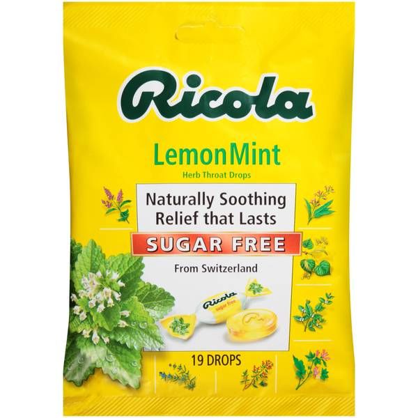Ricola Sugar Free Herb Throat Drops Lemon Mint, 3-Pack