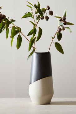West Elm Half-Dipped Stoneware Tall Vase