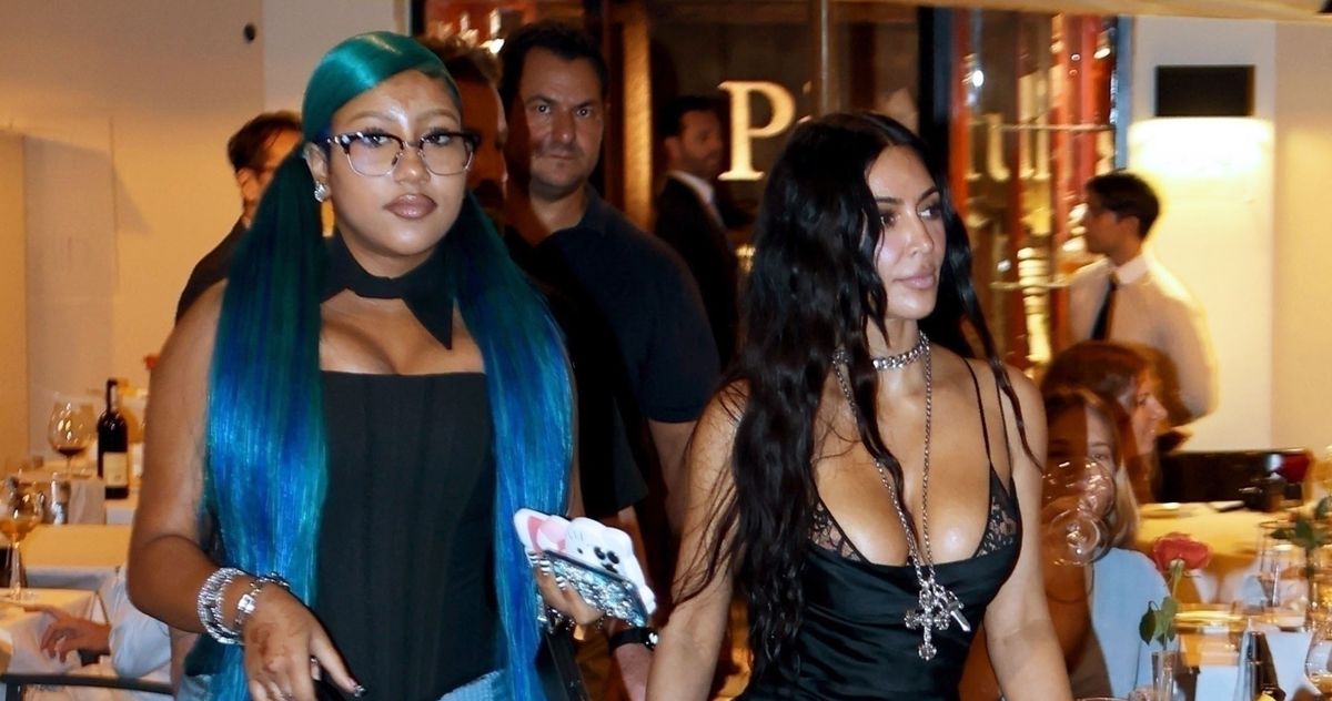North West Shows Off Blue Hair and Style
