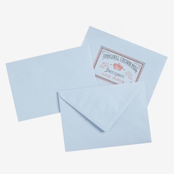Original Crown Mill Classic Laid Small Envelopes - Light Blue