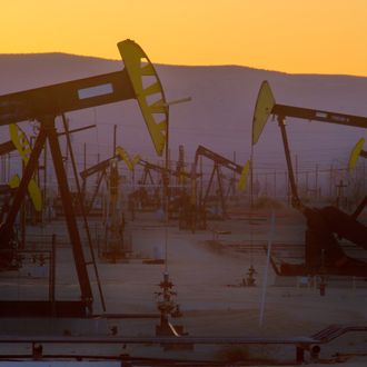 An Exxon Mobile Oil field in Bellridge, California, one of the largest in the US. 