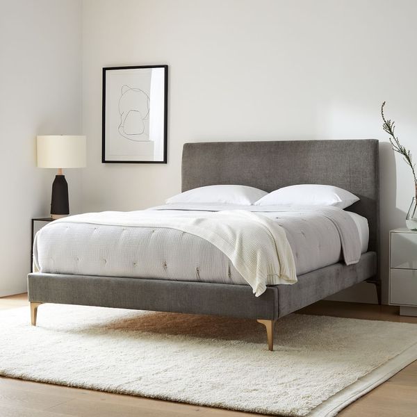 West Elm Andes Deco Upholstered Bed (Queen)