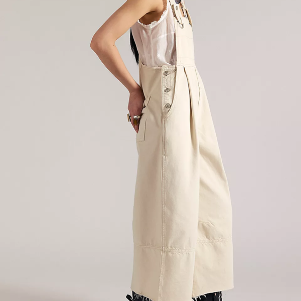 Free People We The Free Rambler Overalls - Ecru
