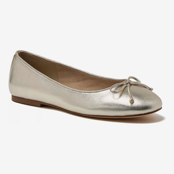 Lands' End Women's Essential Leather Ballet Flats