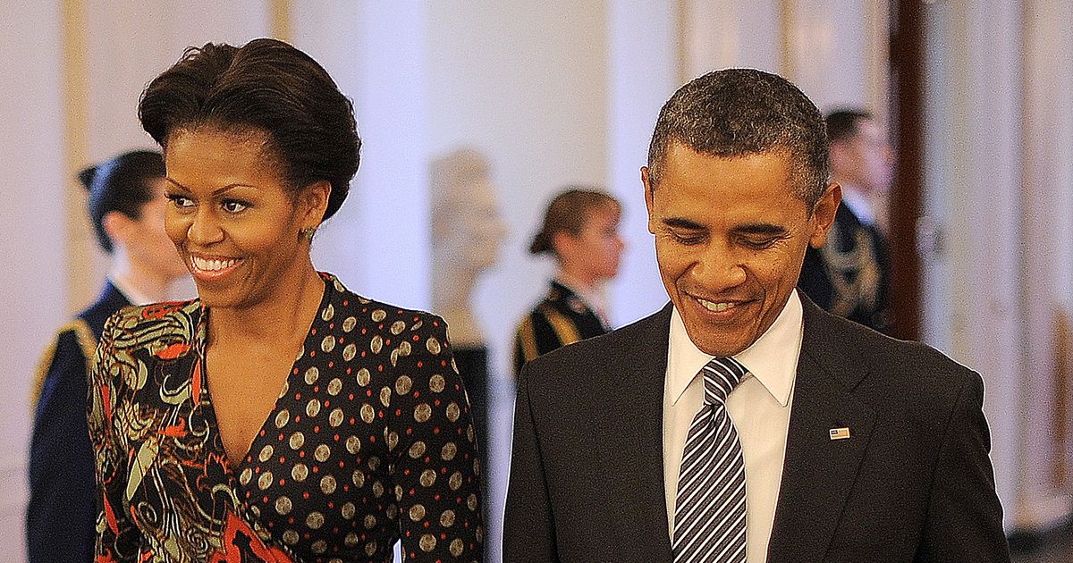 Michelle Obama Wore a Pretty Print Dress