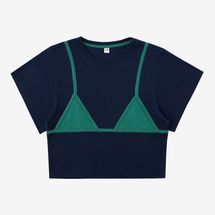 Fashion Brand Company Bikini Bod Wool Blend Tommy Tee Navy/Green