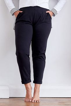 high rise black work pants