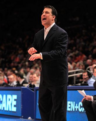 NEW YORK, NY - MARCH 10: Head coach Steve Lavin of the St. John's Red Storm gestures from the bench during the first half against the Syracuse Orange during the quarterfinals of the 2011 Big East Men's Basketball Tournament presented by American Eagle Outfitters at Madison Square Garden on March 10, 2011 in New York City. (Photo by Chris Trotman/Getty Images) *** Local Caption *** Steve Lavin