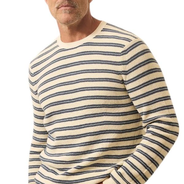 Faherty Sunwashed Stripe Organic Cotton Sweater