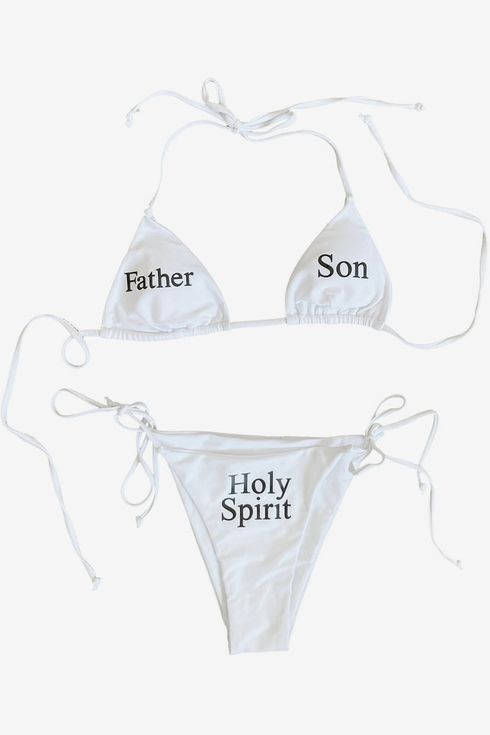Praying Holy Trinity Bikini Set White