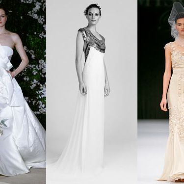 New bridal looks from Carolina Herrera, Temperley, and Badgley Mischka.
