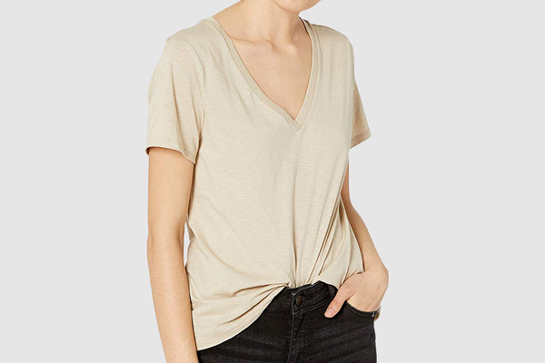 The Drop Women's Lindsey Short-Sleeve V-Neck Loose Fit T-Shirt