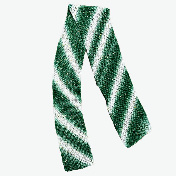 Camila Frater Green + White Sequin Scarf