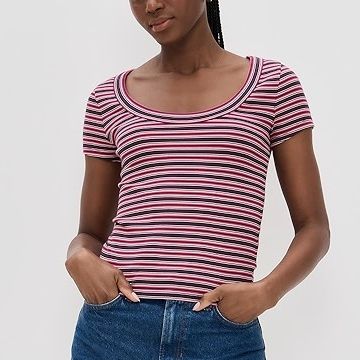Madewell Regenerative Cotton Ribbed Scoop-Neck Tee