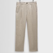 Wax London Aubyn Natural Linen Loose Fit Trousers