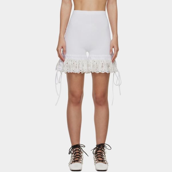 Chopova Lowena White Pull Up Shorts