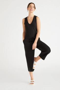 Felina | Cotton Modal Capri Leggings 2-Pack | Lightweight & Soft  (Black/Black, Medium)