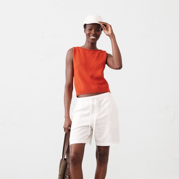 Banana Republic Factory Cropped Boat-Neck Sweater Shell