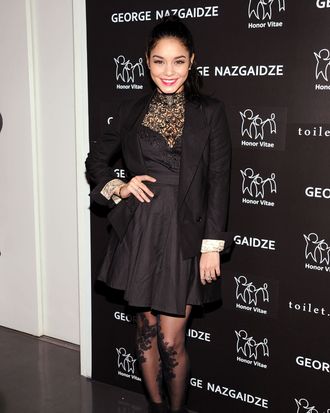 Vanessa Hudgens Goes Witchy in All Black photo
