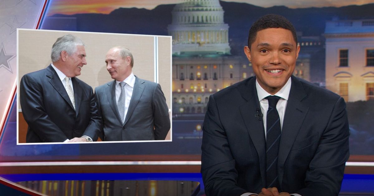 Trevor Noah Looks Into Trump’s Pick for Secretary of State Rex