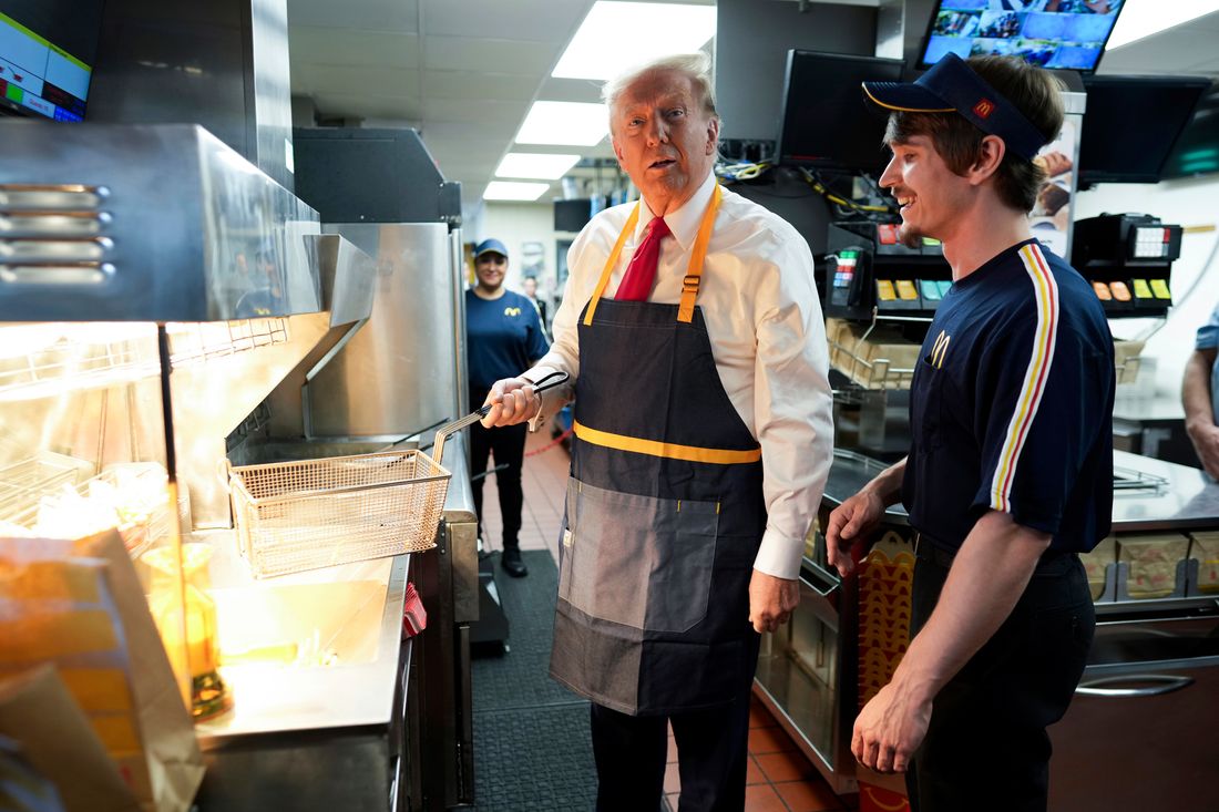 At McDonald’s, Trump Cosplays as a Worker