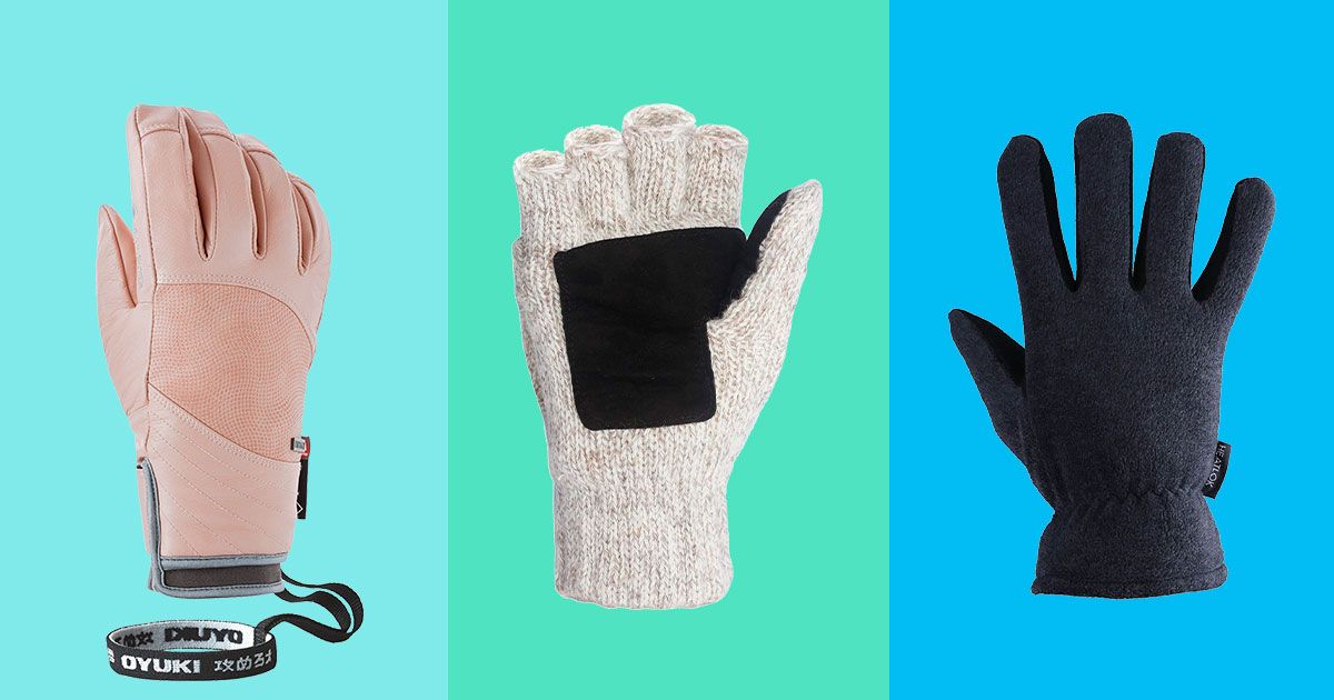 Women Winter Full Finger Warm Fleece Mittens Hand Wrist Touch Screen Gloves 