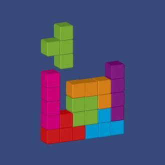 3D colored cubes