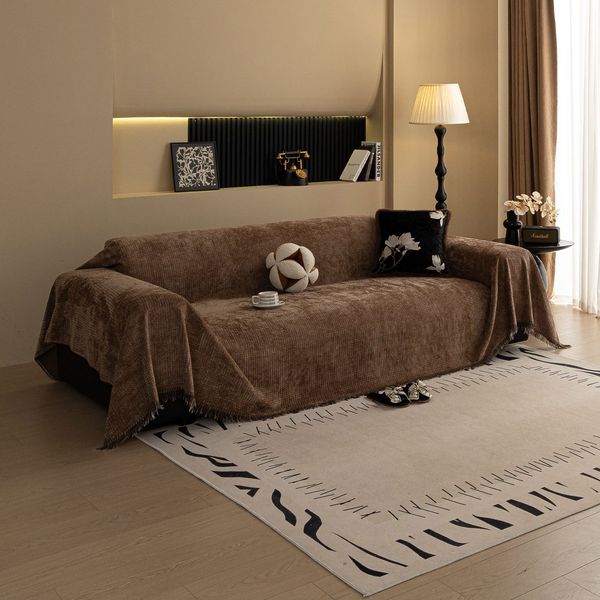 Latitude Run Chenille Waffle Weave Couch Cover