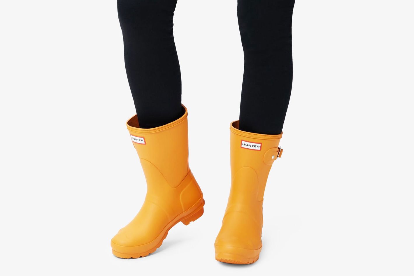 Yellow hunter hot sale boots short