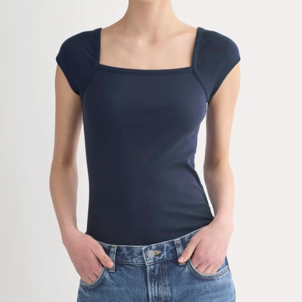 Everlane RetroSoft Cotton Square-Neck Tee