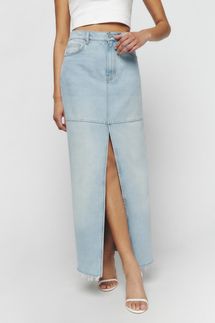 Reformation Tazz Maxi Denim Skirt - Tahoe