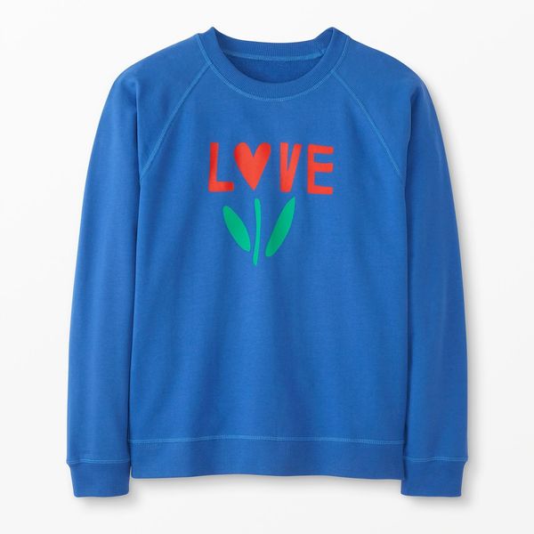 Hanna Andersson Adult Valentine’s Graphic Sweatshirt in French Terry